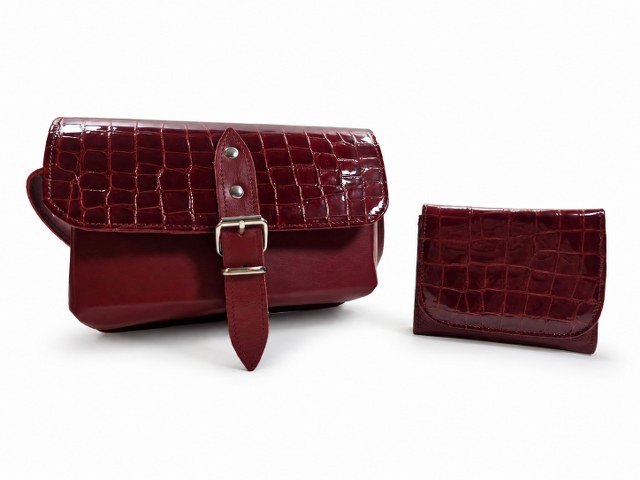Torba m17 + Novčanik m6 uz BESPLATNU DOSTAVU "bordo kroko"